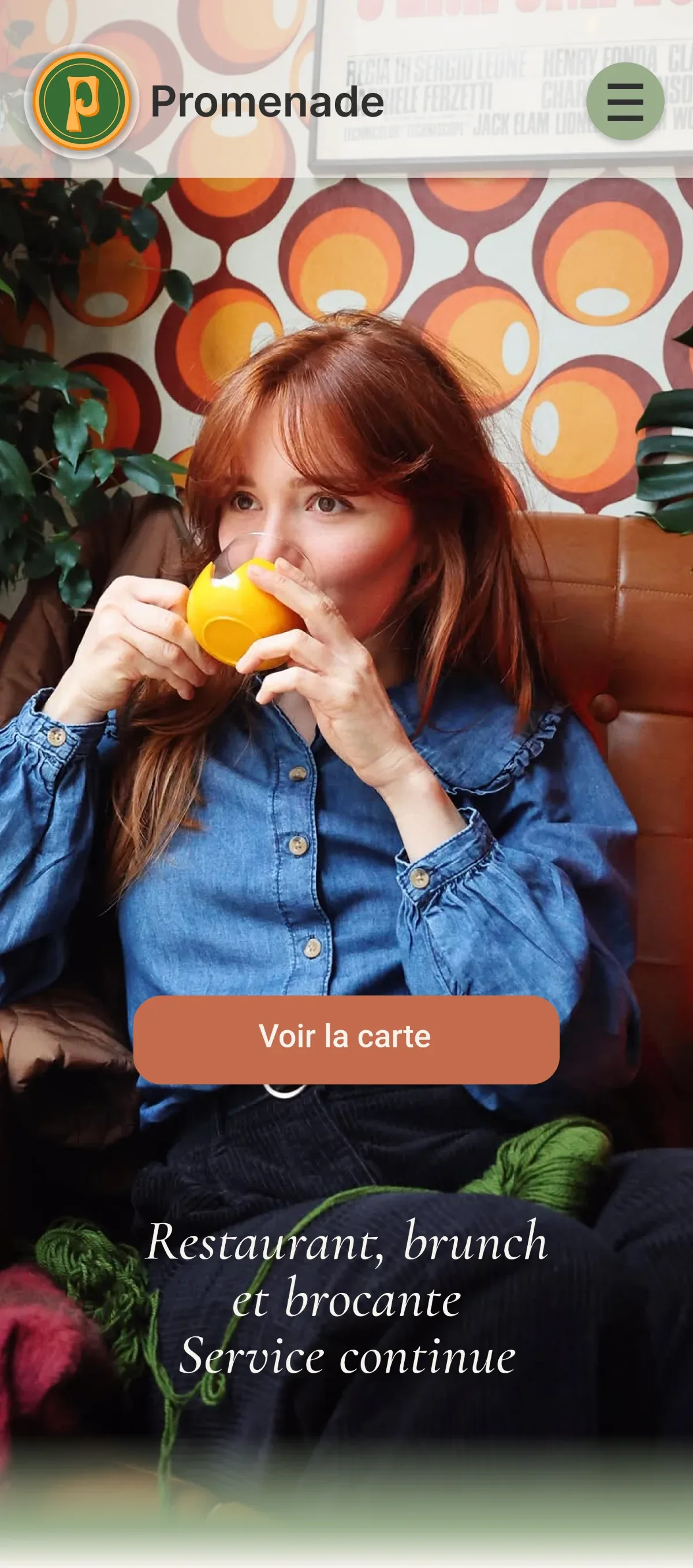 Promenade — écran d'accueil mobile, version livrée.