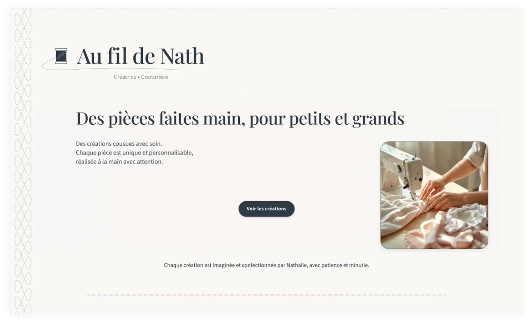 Au fil de Nath — page d'accueil finale